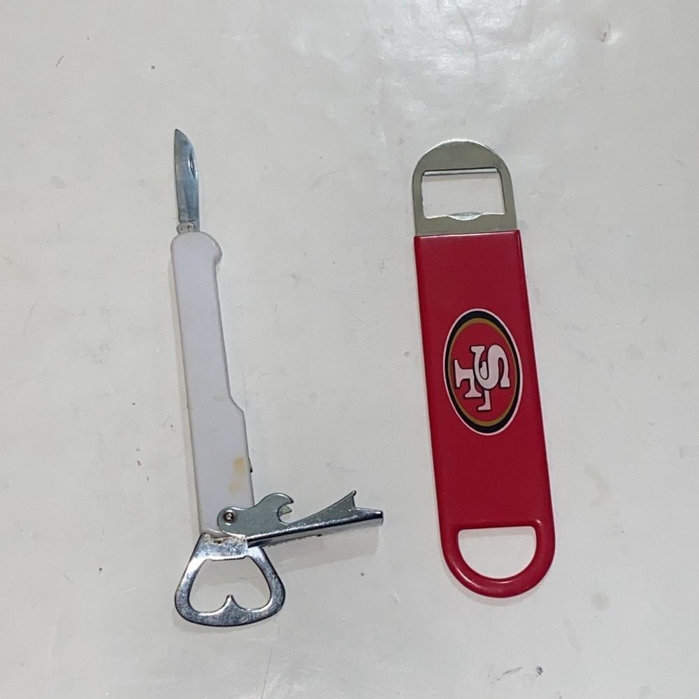 2 Pair NFL San Francisco 49ers Longneck Bottle Opener And One VTG
